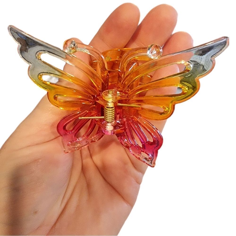 OMBRE hair clip claw yellow, pink #yp